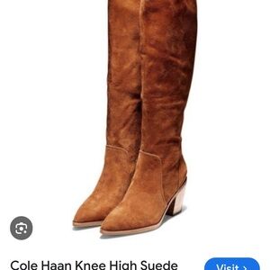 Cole Haan Tan Over the Knee Boots Suede